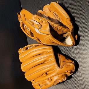 (2) youth baseball mitts.